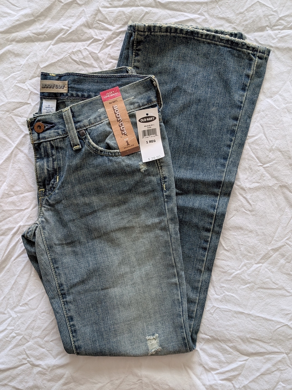 NWT Vintage Old Navy Ultra Low Waist Bootcut Jean